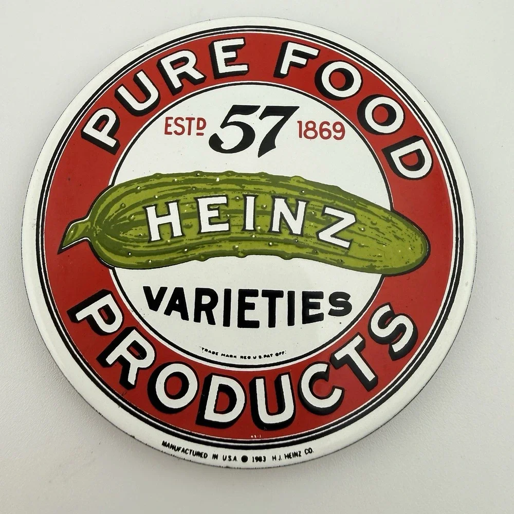 Vintage‎ Ande Rooney Heinz 57 Pure Food Products Metal Enamel Magnet 1993 K
